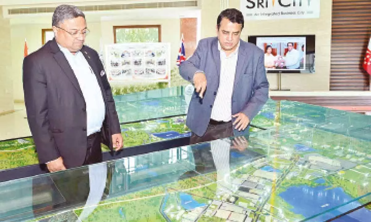 Sibi George, India’s Ambassador to Japan being briefed on Sri City