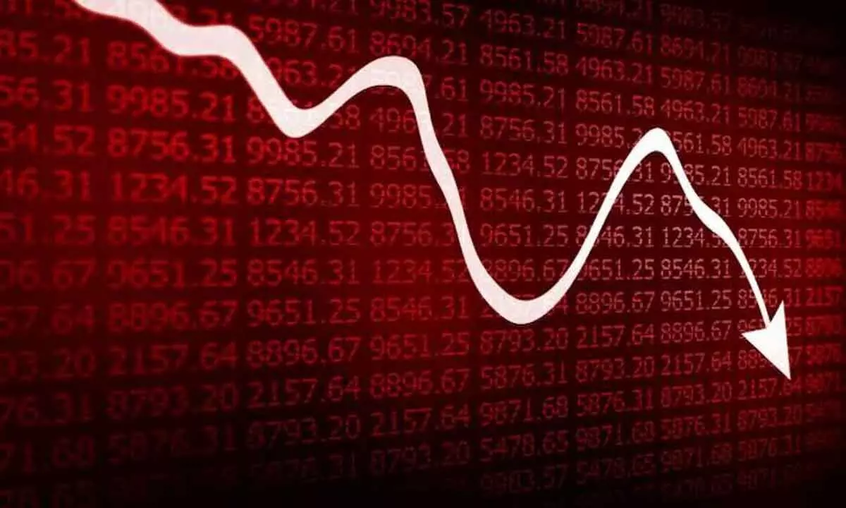 Stock markets bleed on unabated FII outflows