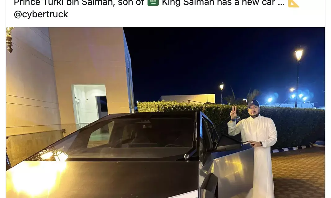 Elon Musks one-word reaction to Saudi princes Cybertruck  goes viral
