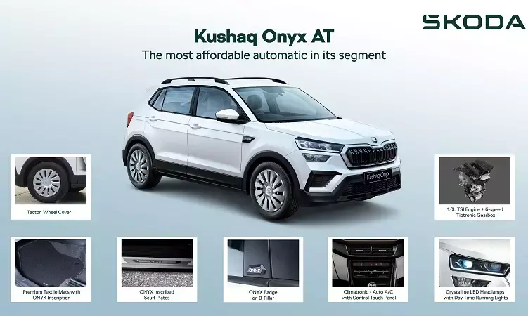 Škoda Auto India equips the Kushaq Onyx with an automatic transmission