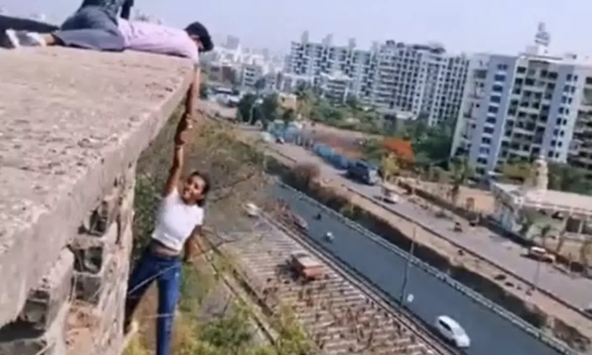 Pune teens reckless building edge stunt for Instagram sparks outrage!