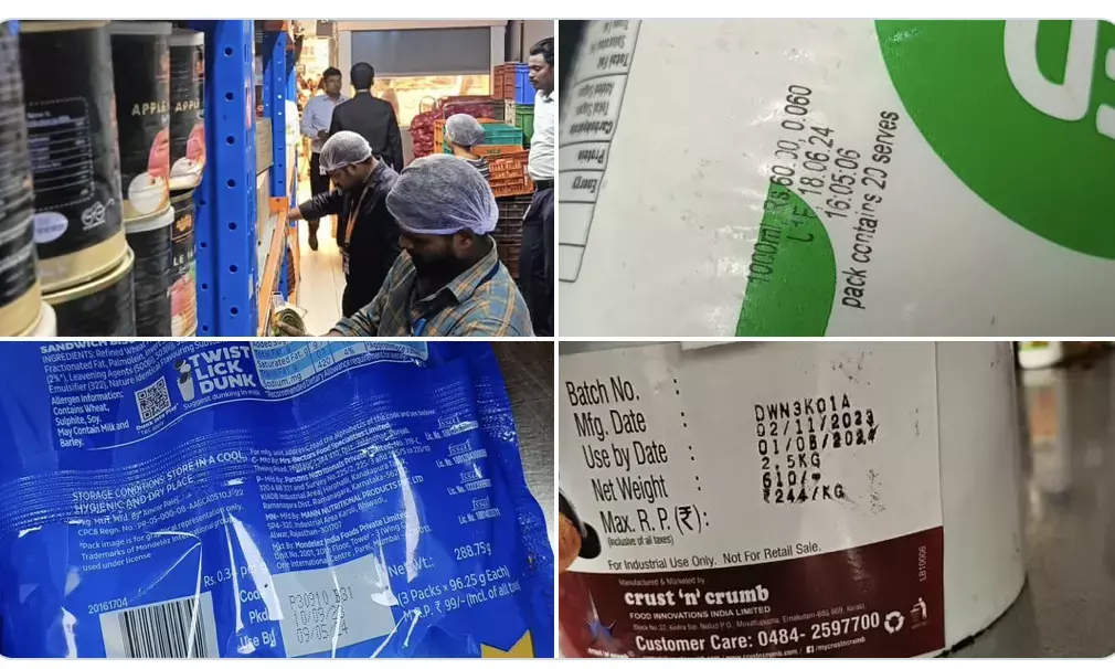 Raids at Lulu hypermarket in Kukatpally and the JNTU canteen: Watch video