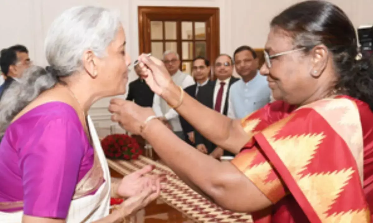 President Murmu’s customary ‘dahi-cheeni for FM Nirmala Sitharaman