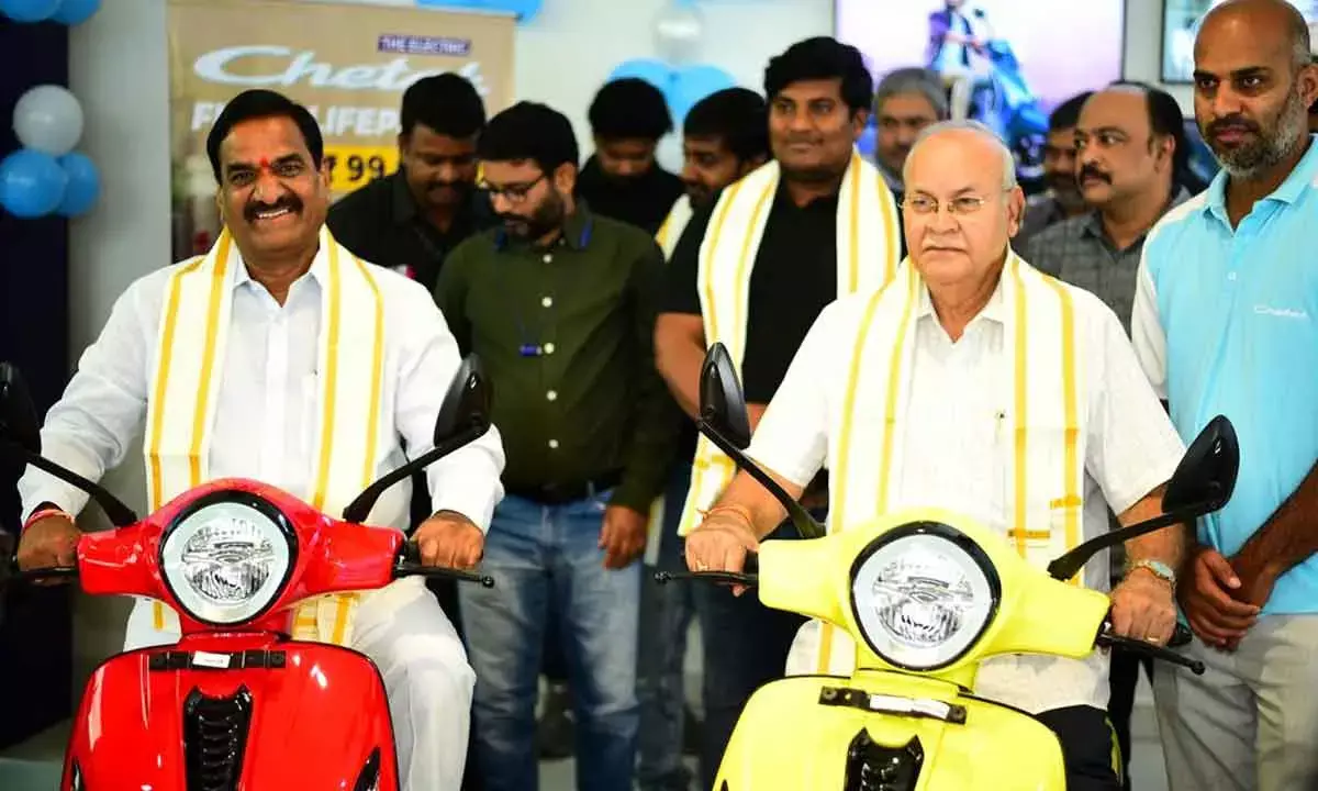 Siddi Vinayaka Bajaj unveils Chetak 2901 in Hyderabad