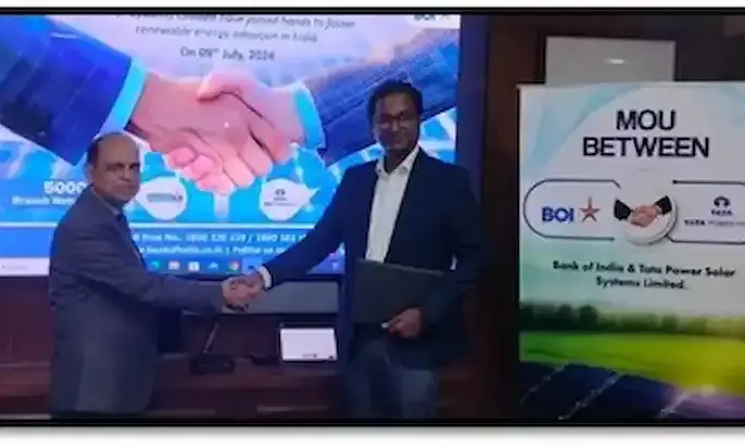 Tata Power Solar joins BOI to boost rooftop solar, EV charging stations setting up