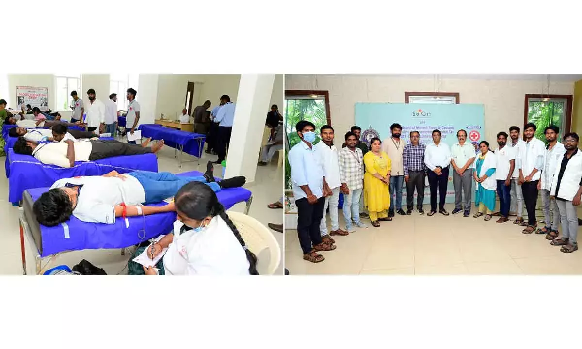 Sri City, CGST unit host blood donation drive