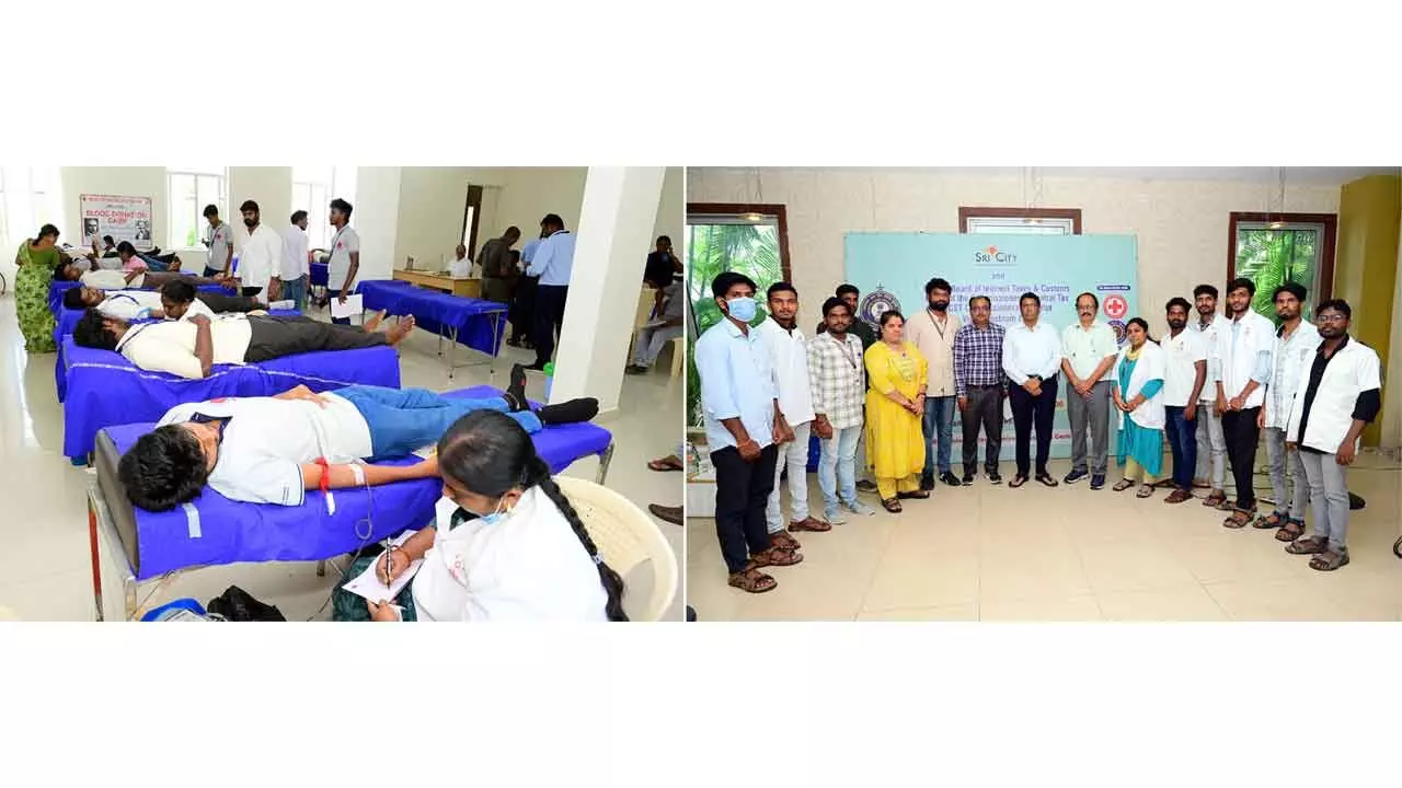 Sri City, CGST unit host blood donation drive