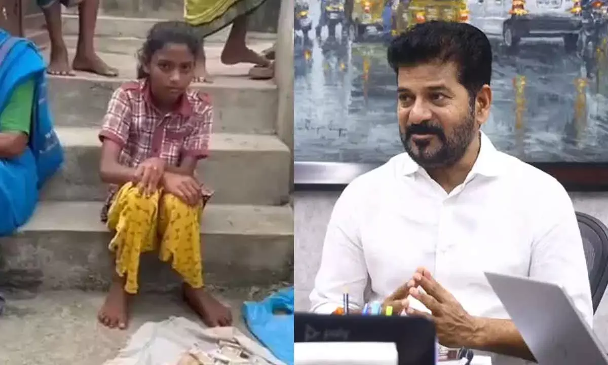 CM Revanth offers help to orphaned girl in Nirmal