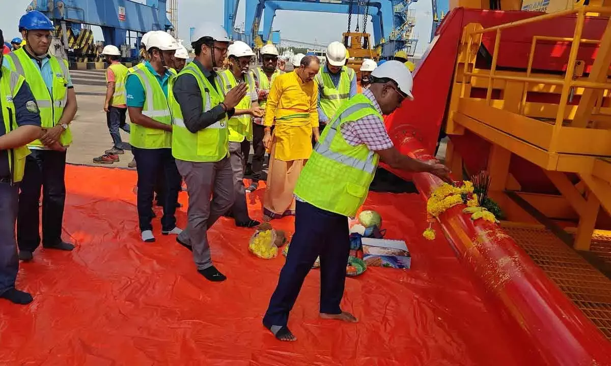 Krishnapatnam Port unveils advanced cargo handling system