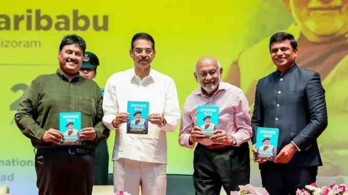 Mizoram Governor Launches Book on ‘Shomie Das -- The Man Who Saw Tomorrow’ Mizoram Governor Launches Book on ‘Shomie Das -- The Man Who Saw Tomorrow’