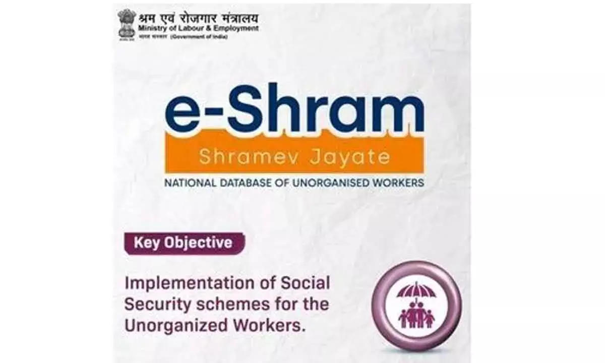 30 cr unorganised workers register on eShram portal