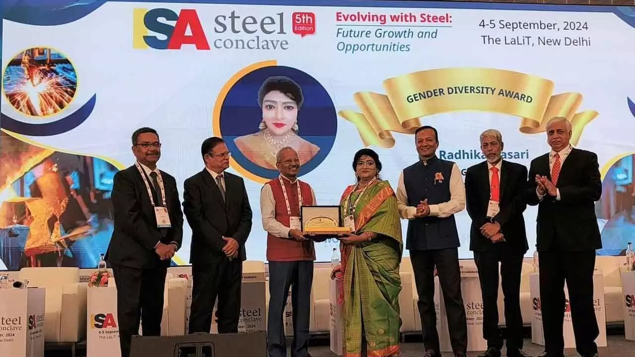 Dasari Radhika of RINL receives ISA award Dasari Radhika of RINL receives ISA award
