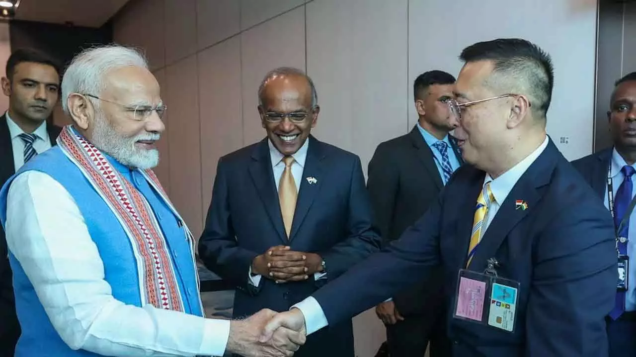 Modi’s 5th Singapore visit begins with private dinner at Sri Temasek Modi’s 5th Singapore visit begins with private dinner at Sri Temasek