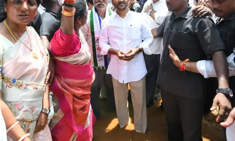 YS Jagan Visits Flood-affected Areas in Pithapuram