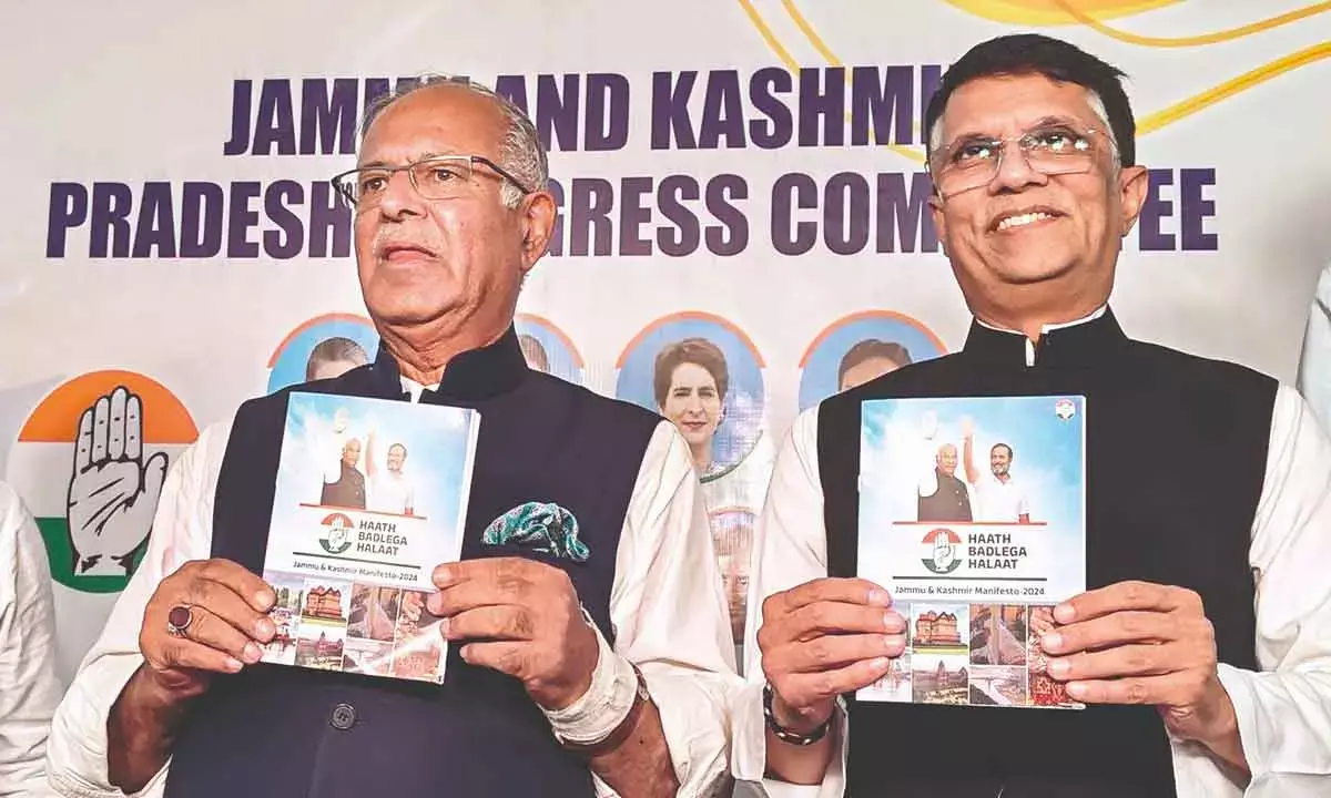 Cong Releases Manifesto For J&K Polls