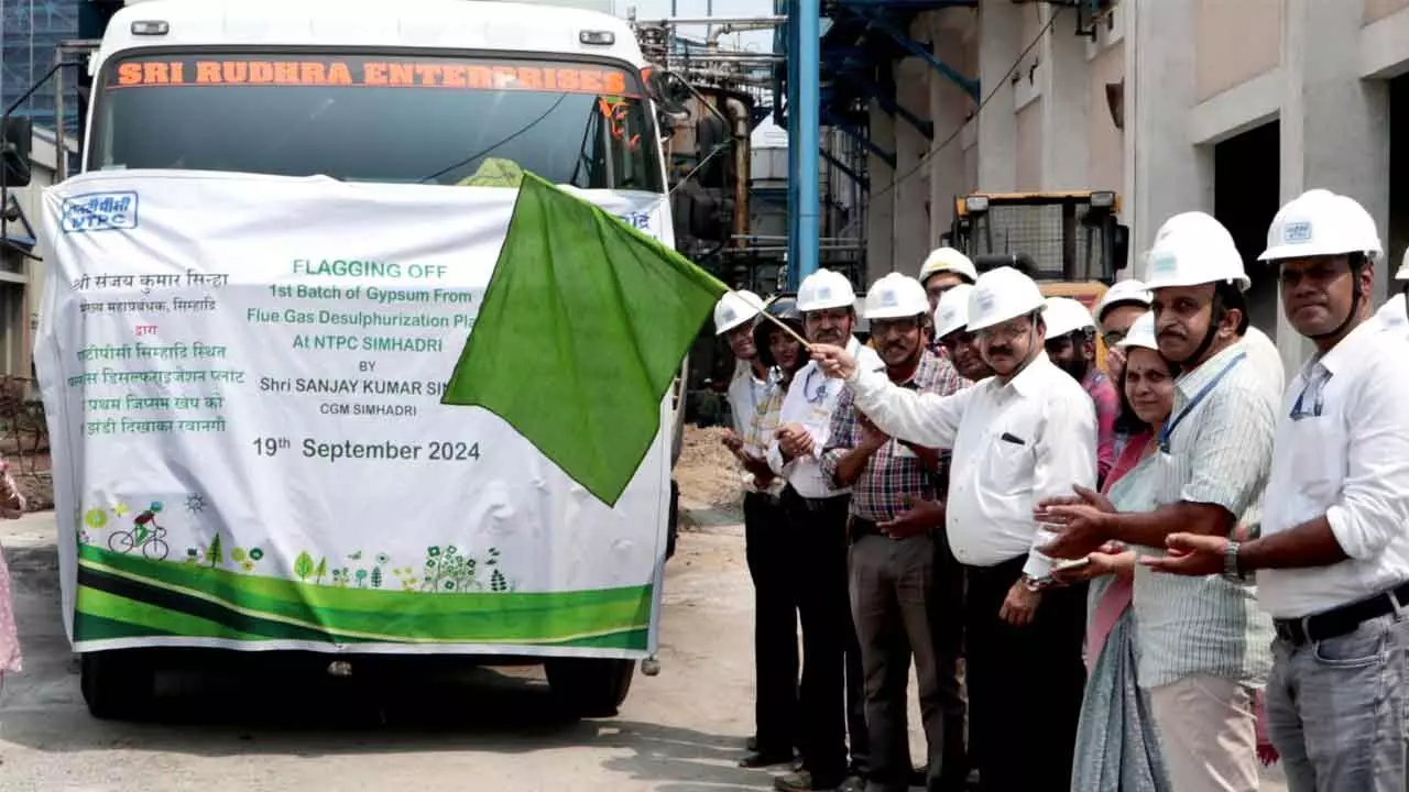 NTPC Simhadri Starts Selling Gypsum Produced From Flue Gas NTPC Simhadri Starts Selling Gypsum Produced From Flue Gas