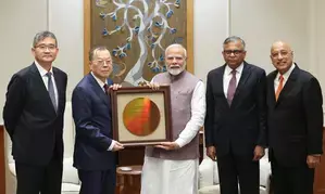 PM Modi meets Tata Sons, Taiwans PSMC leaders