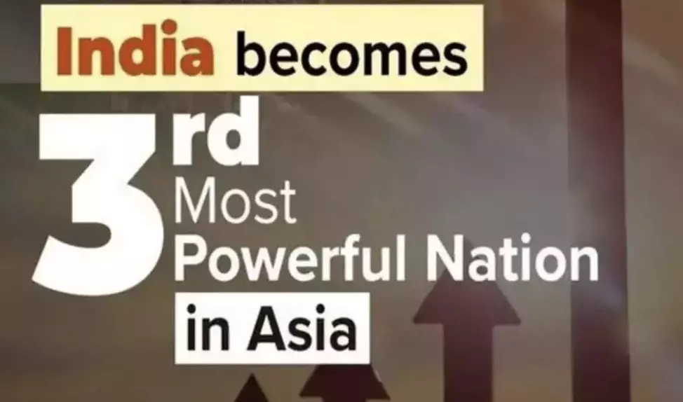 India rises to third most powerful nation in Asia, surpassing Japan in Asia Power Index India rises to third most powerful nation in Asia, surpassing Japan in Asia Power Index