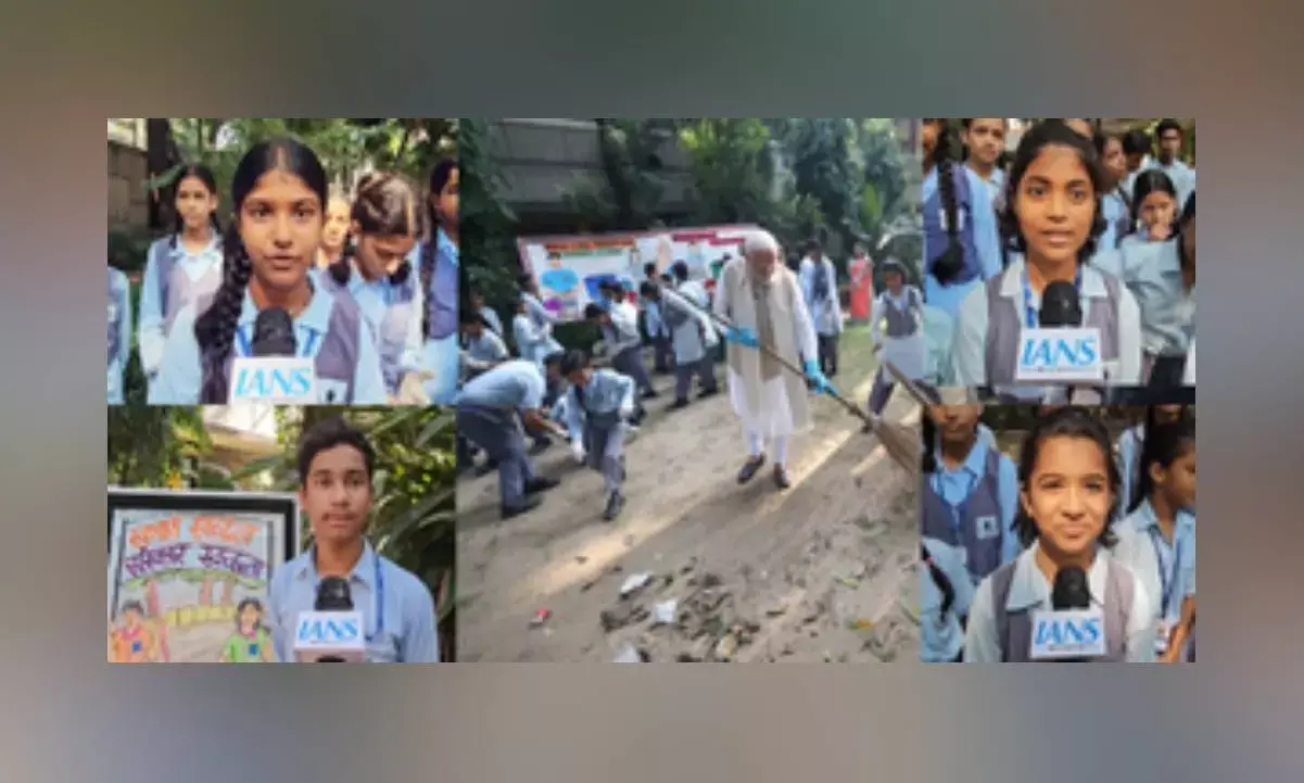 Students left inspired as PM Modi leads cleanliness drive at Delhi school