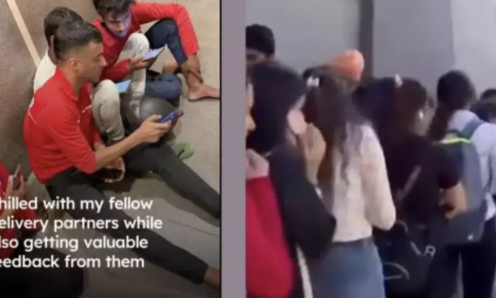 Top 5 viral videos of the day: Zomato CEO takes the stairs, Indian students queue for jobs in Canada, and more