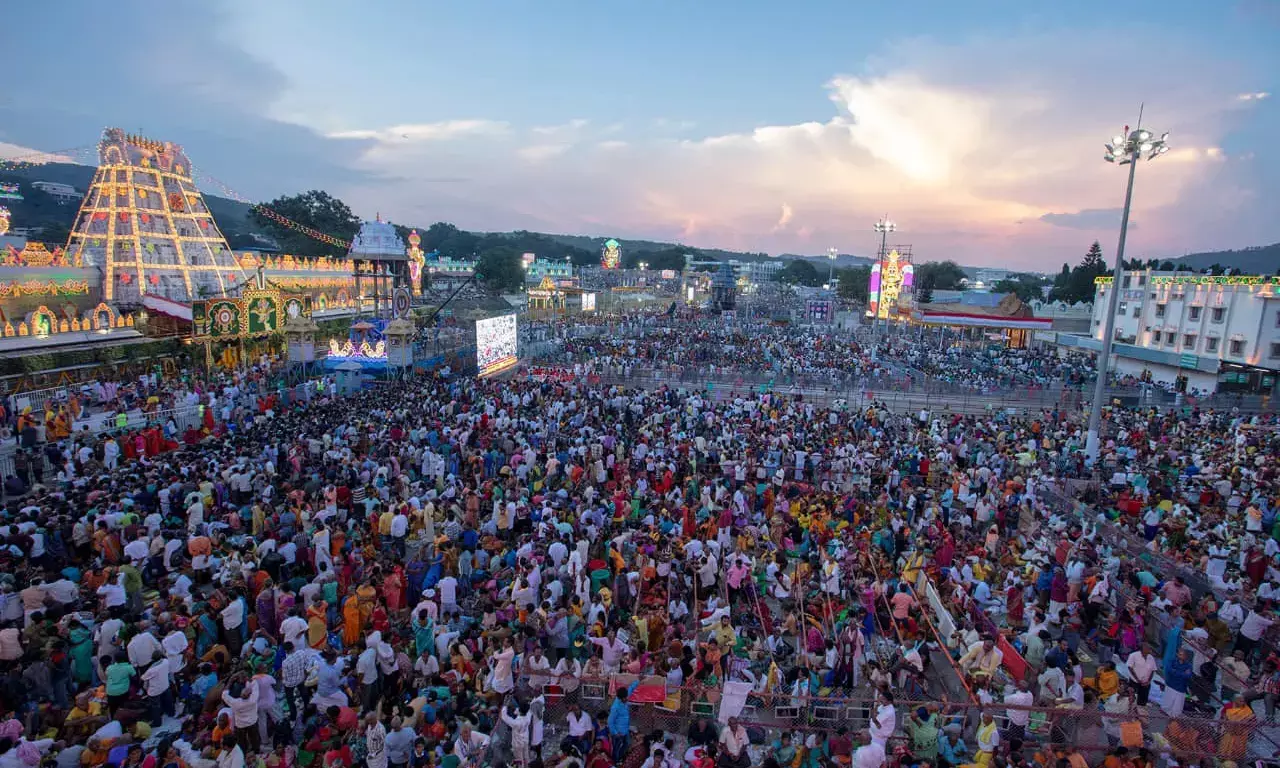 Tirumala Brahmotsavam Attracts 50,000 Additional Devotees This Year