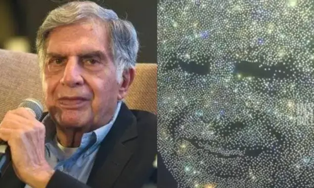 Ratan Tatas Portrait Made from 11,000 Diamonds Goes Viral