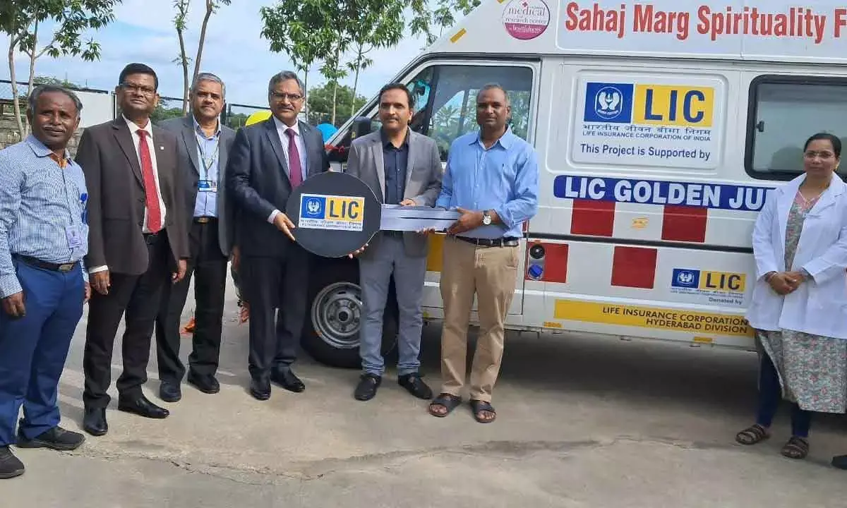 LIC Donates Ambulance To Sahaj Marg Hospital