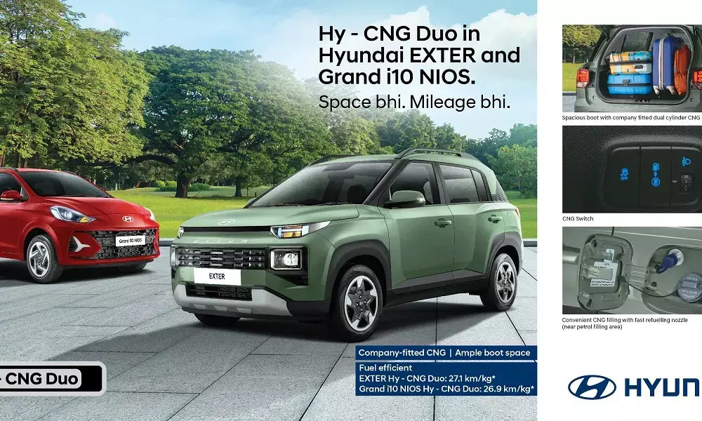 Hyundai introduces Hy-CNG Duo campaign for EXTER, Nios - Space Bhi, Mileage Bhi