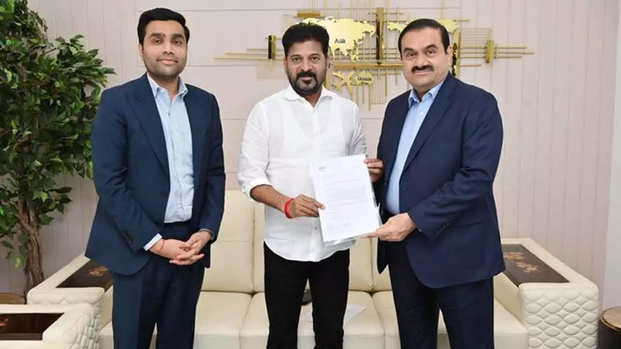 Adani Donates Rs 100 Cr To Telangana! Adani Donates Rs 100 Cr To Telangana!
