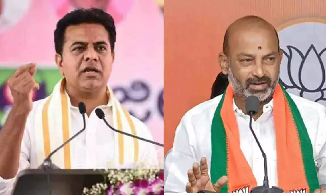 KTR Slaps Legal Notice on Bandi Sanjay for Defaming Him
