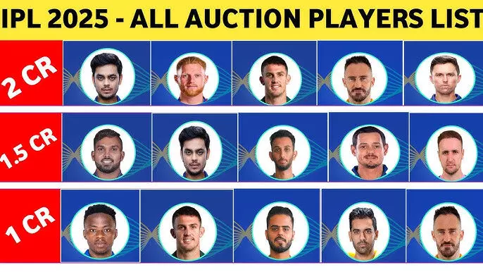 IPL 2025 Mega Auction: Complete List of 574 Players and Their Base Prices