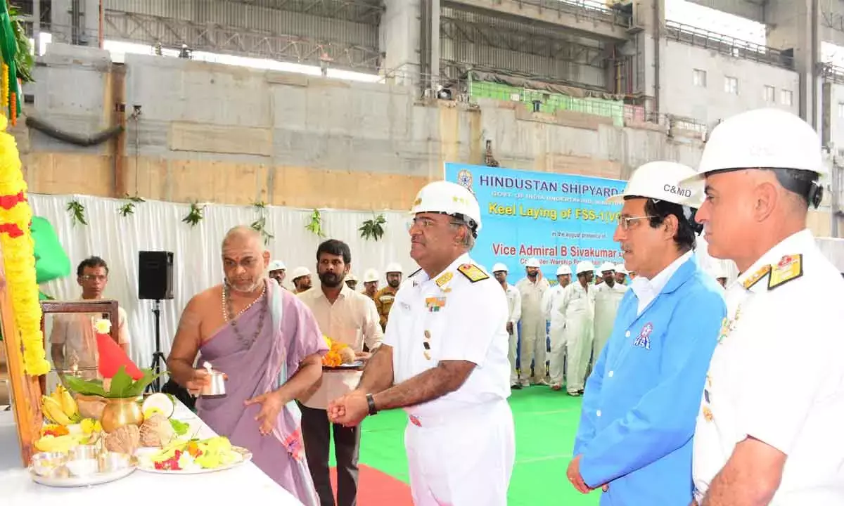 HSL Lays Keel For 1st Fleet Support Ship