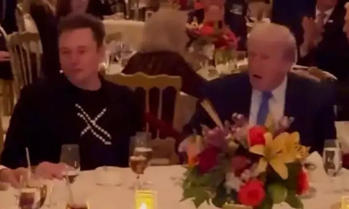 Trump turns DJ at Mar-a-Lago Thanksgiving with Stallone, Belichick, and Barron; Musk makes a toast