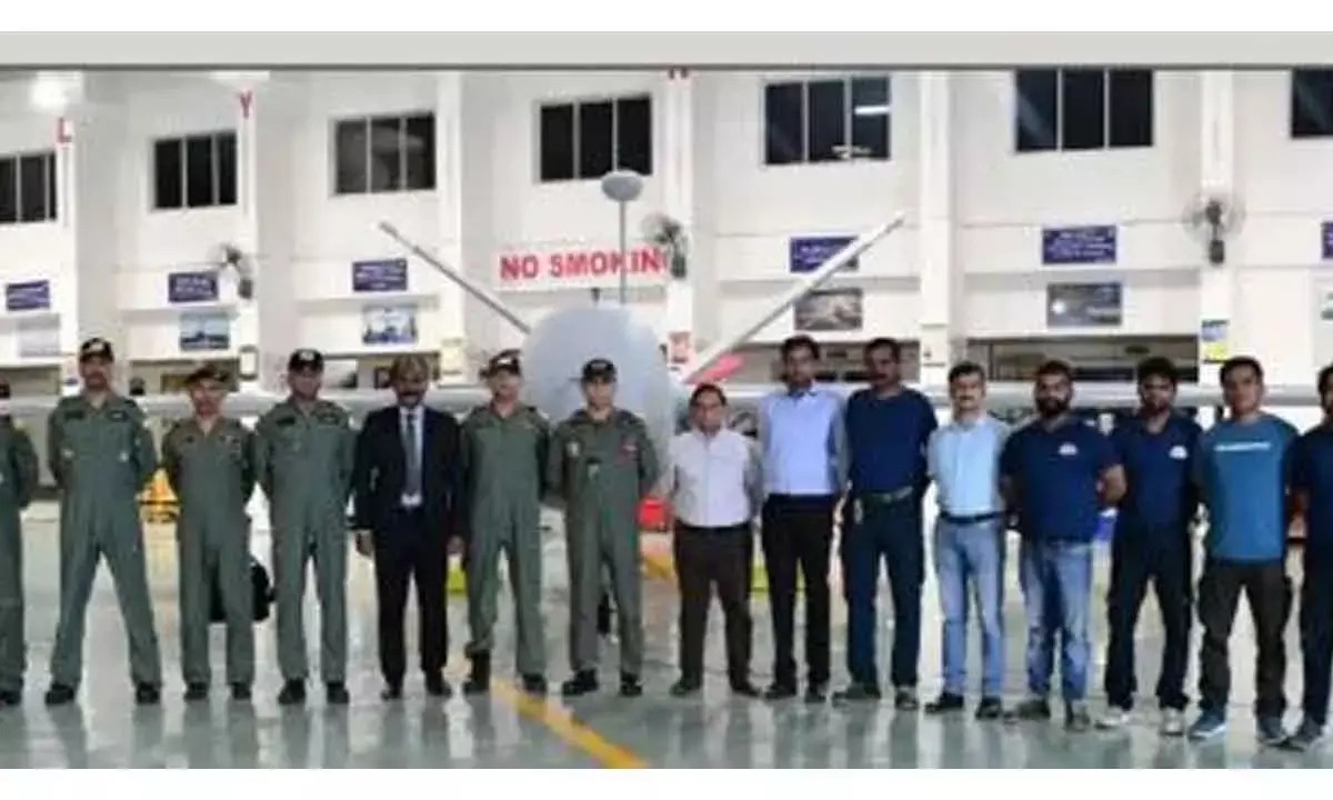 Adani Defence Delivers 2nd Drishti-10 Drone To Navy, To Boost Maritime Forces