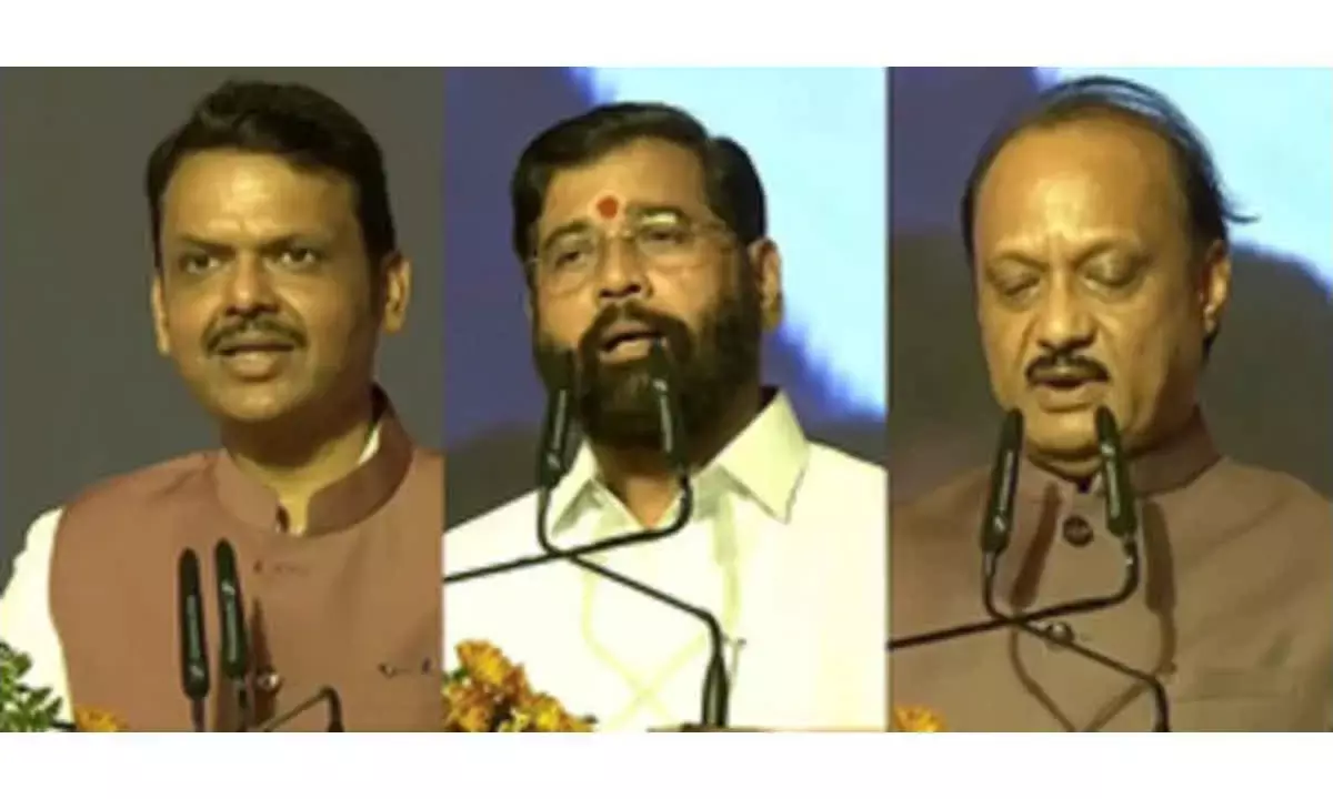 Fadnavis Sworn In As Maha CM For 3rd Time; Shinde, Pawar Take Oath As Deputies