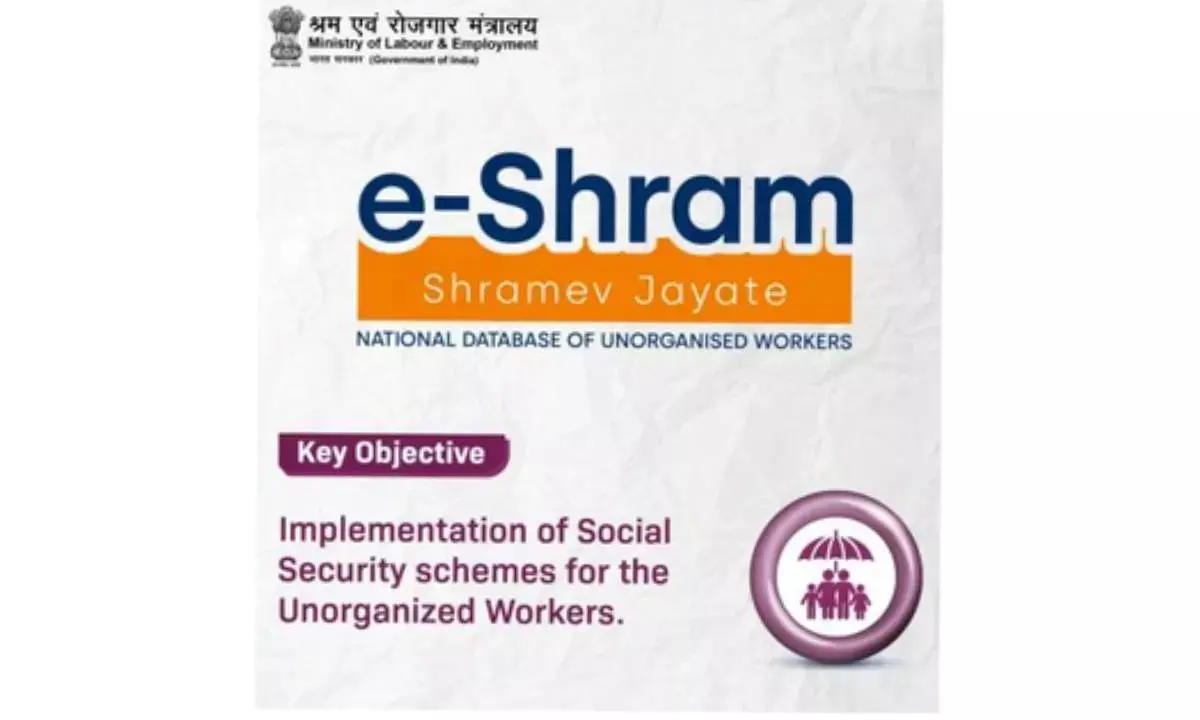 Over 30.43 cr unorganised workers now registered on eShram portal: Centre