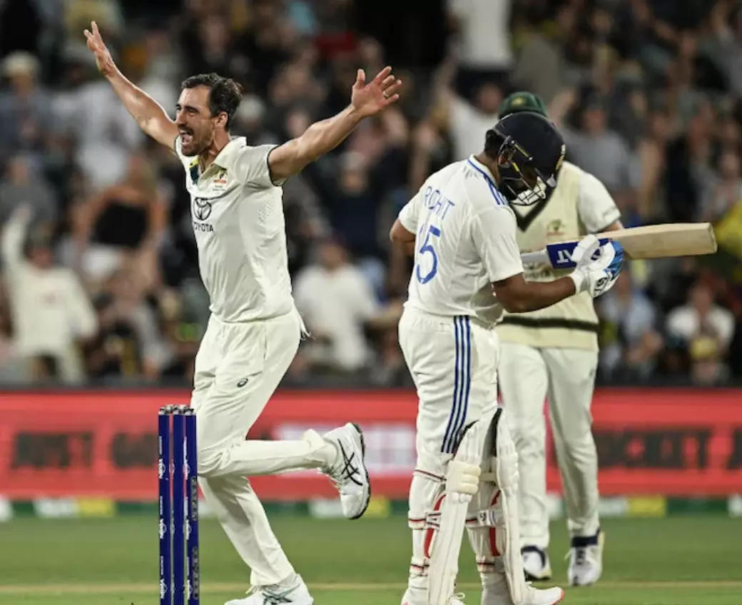 India vs Australia 2nd test, day 2: Australian pacers dominate as India struggles India vs Australia 2nd test, day 2: Australian pacers dominate as India struggles