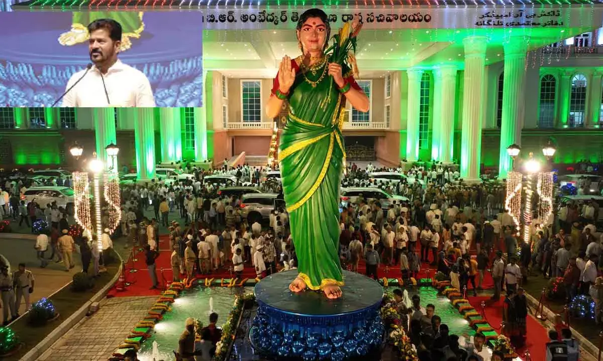 Telangana Thalli Statue Unveiled In Secretariat: Telangana Thalli Statue Represents States Cultural Ethos Says CM Revanth