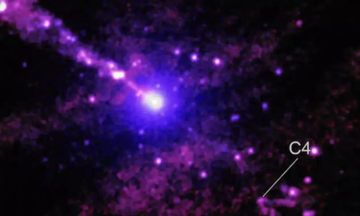 Astronomers uncover mysterious collision with supermassive black hole jet in distant galaxy: Original footage