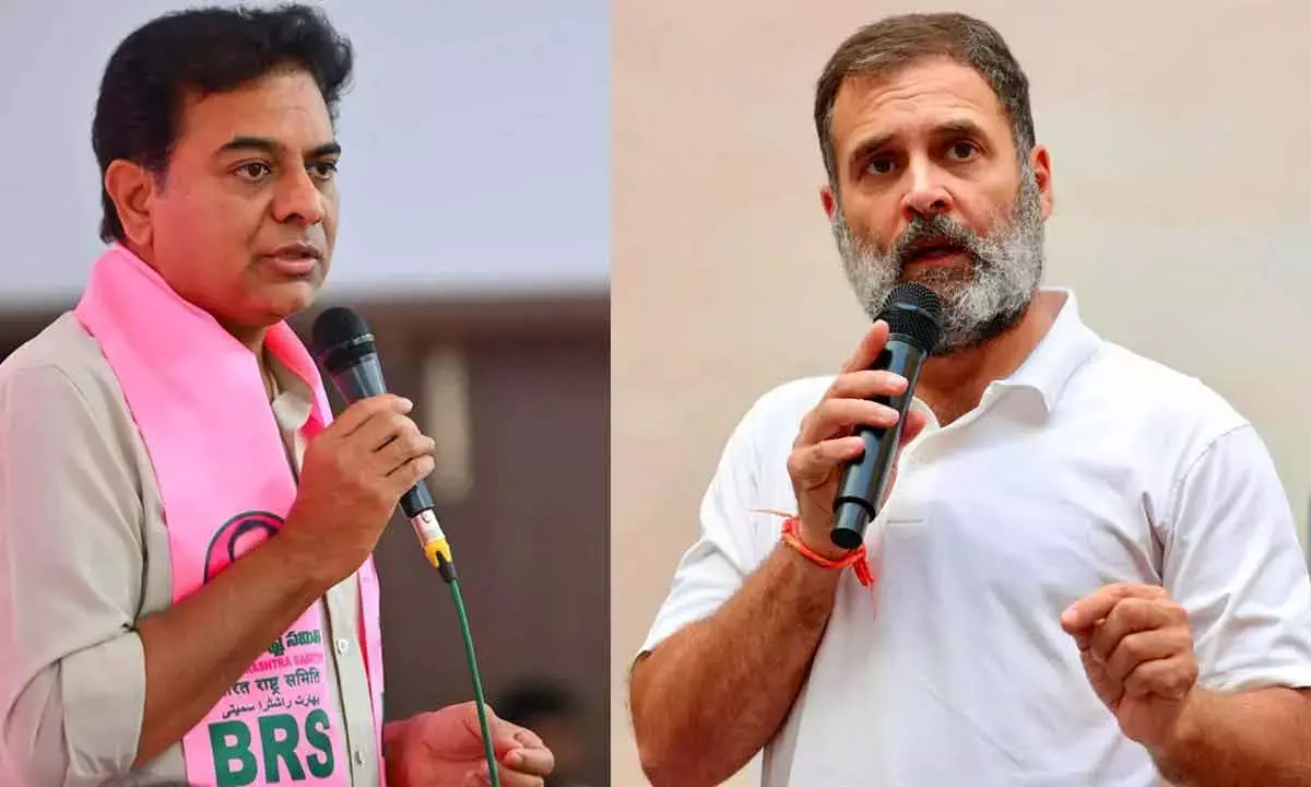 KTR Slams Rahul For Double Standards On Adani Issue