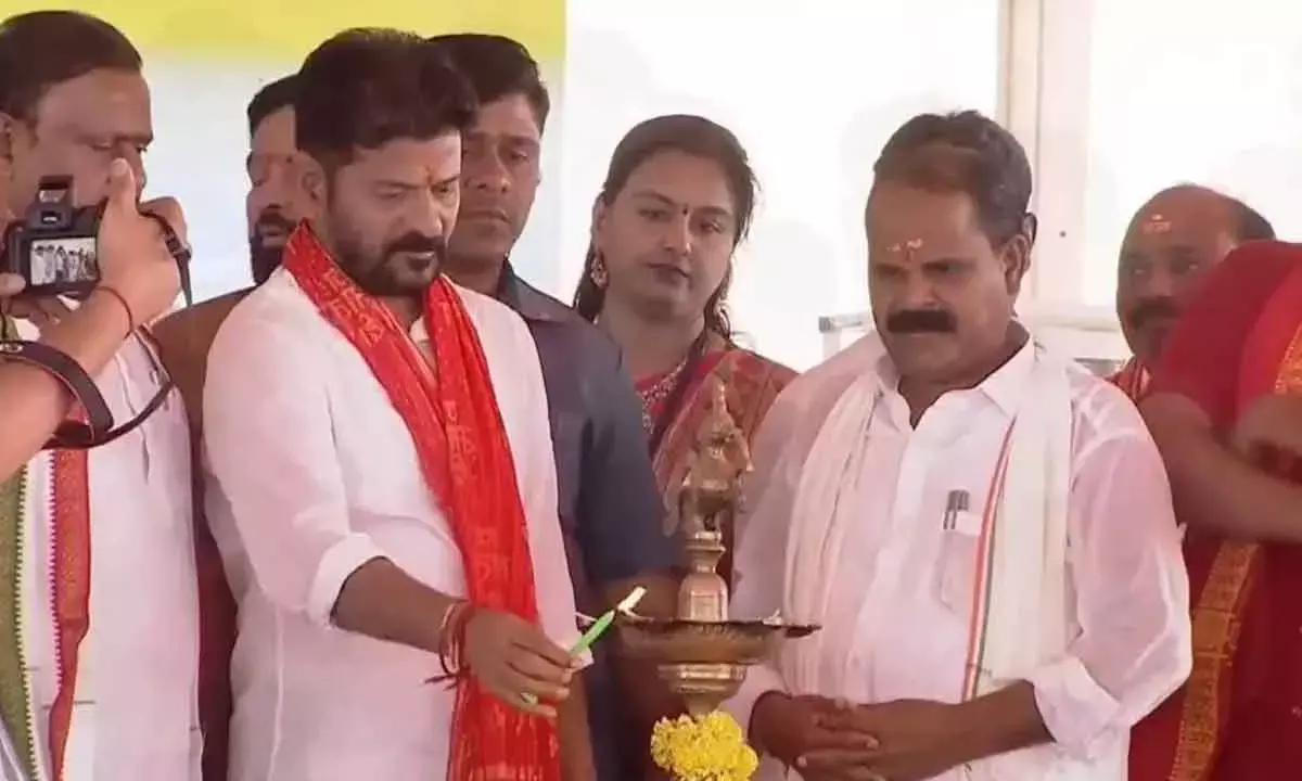 CM Revanth Lays Stone For Work Worth Rs 192 Cr In Medak