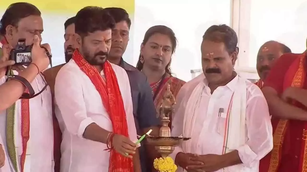 CM Revanth Lays Stone For Work Worth Rs 192 Cr In Medak CM Revanth Lays Stone For Work Worth Rs 192 Cr In Medak