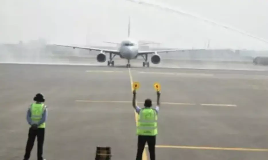 Successful validation test of first commercial flight at Navi Mumbai Airport
