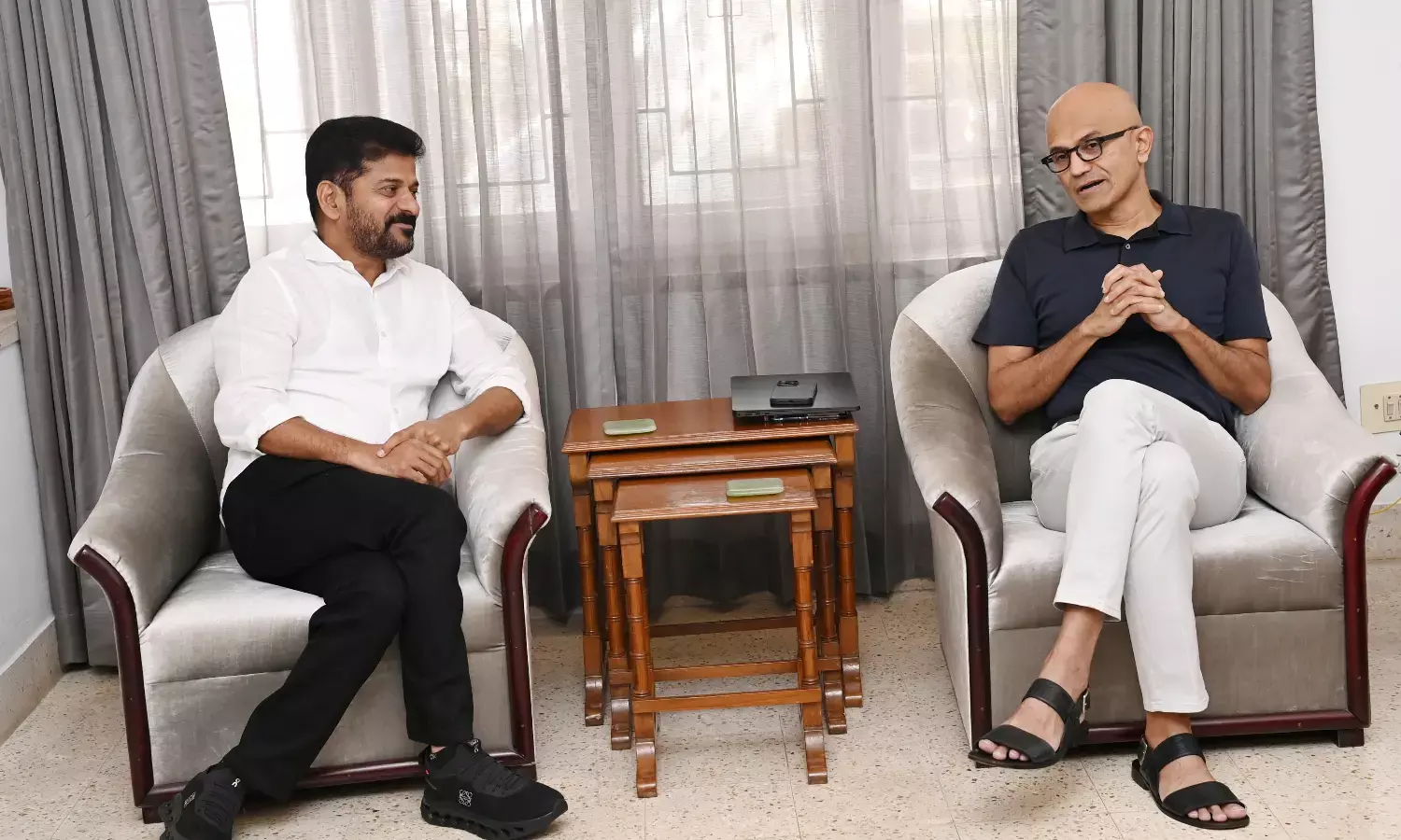 CM Revanth Discusses Future of Hyderabad’s Tech Hub with Microsoft President Satya Nadella