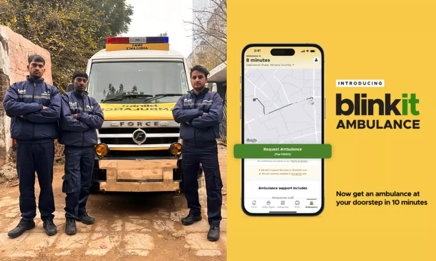 Blinkit Launches 10-Minute Ambulance Service in Gurgaon: A New Approach to Emergency Response Blinkit Launches 10-Minute Ambulance Service in Gurgaon: A New Approach to Emergency Response