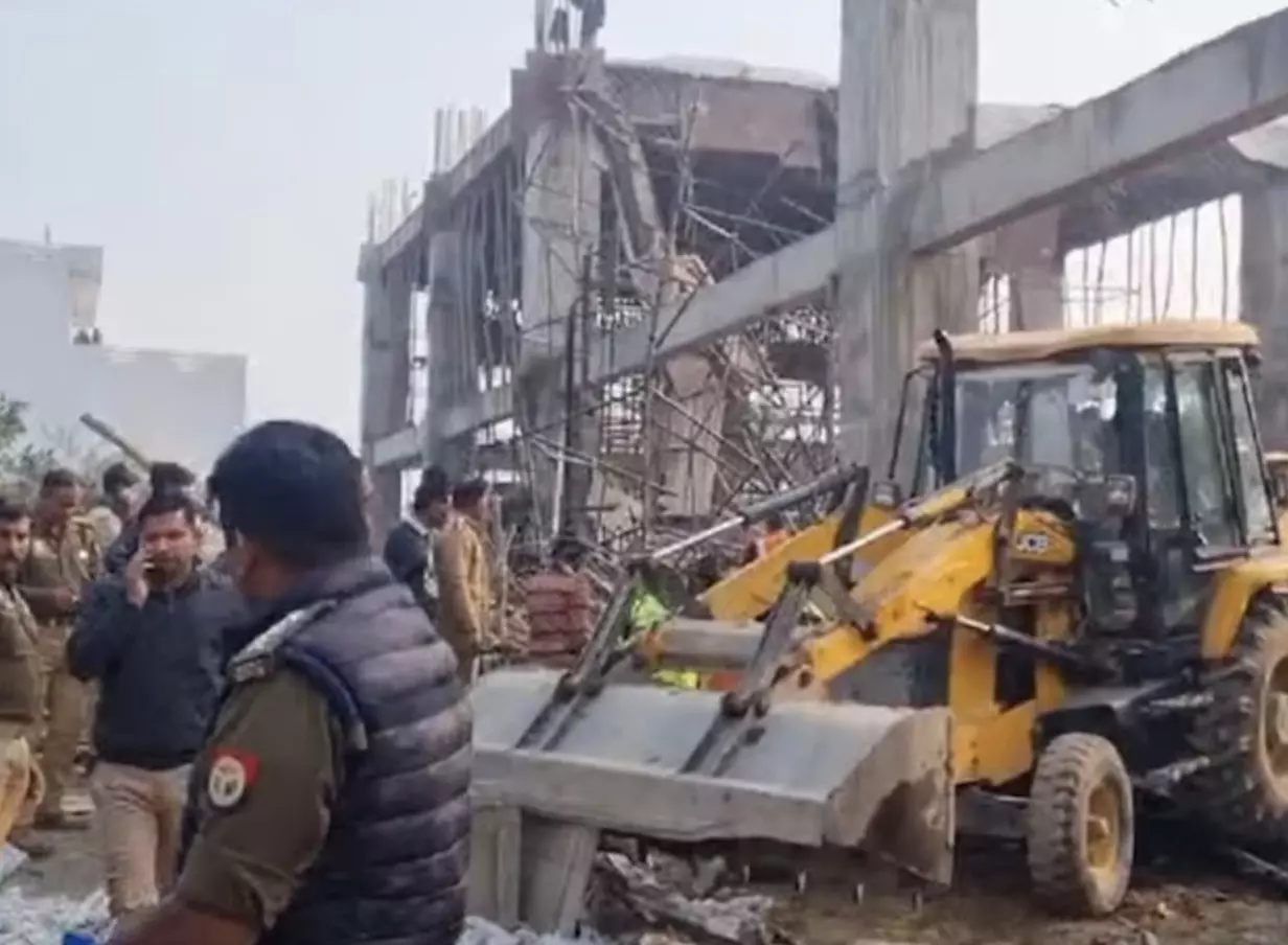 Kannauj Tragedy: Under-construction roof collapses at railway station, trapping workers Kannauj Tragedy: Under-construction roof collapses at railway station, trapping workers