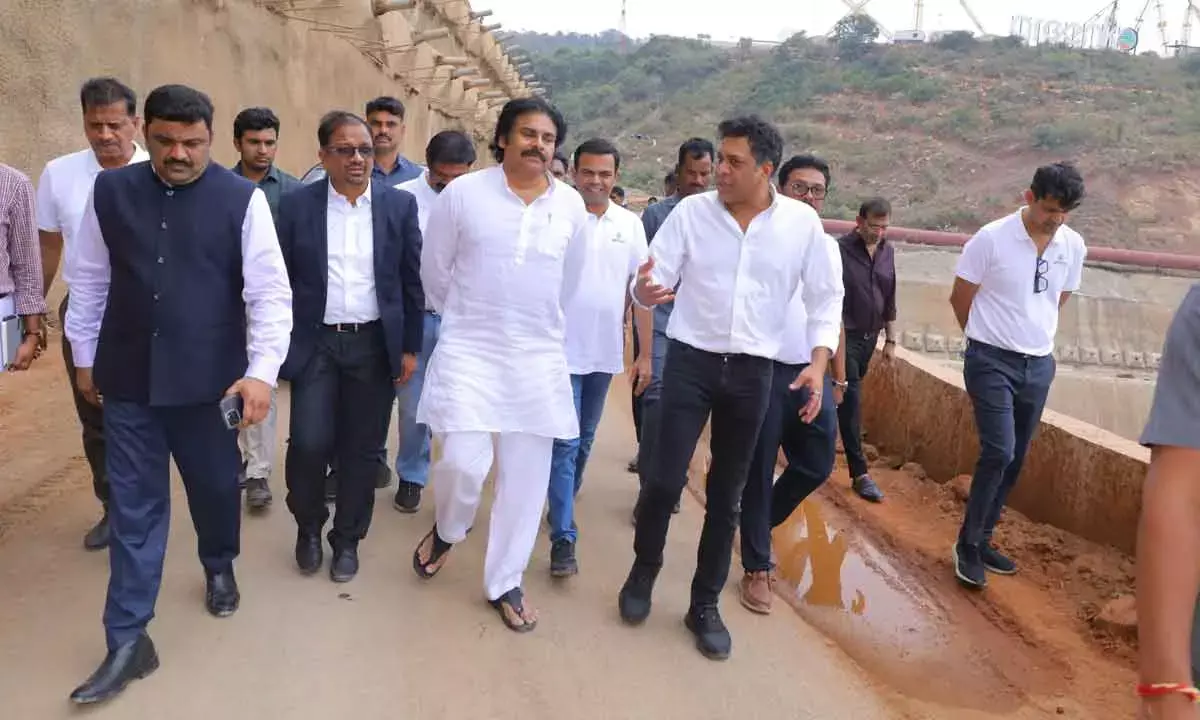 Pawan Kalyan Visits Greenkos Integrated RE Project In AP