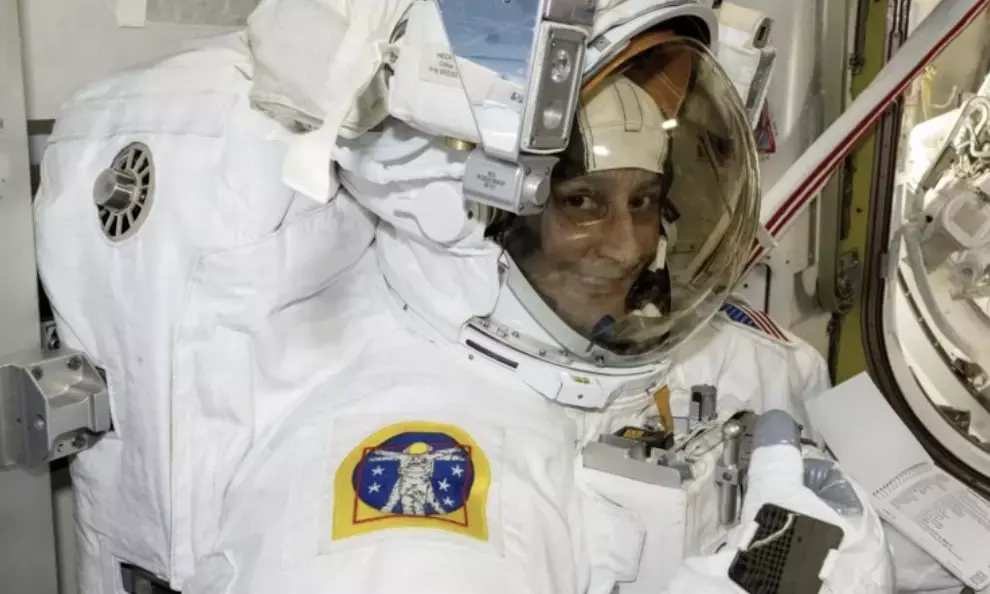 NASA astronaut steps out for long-awaited spacewalk after 7-month delay