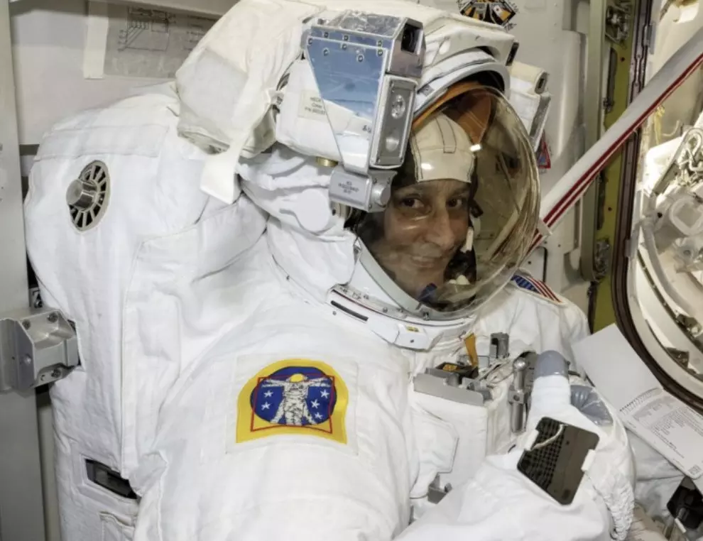 NASA astronaut steps out for long-awaited spacewalk after 7-month delay