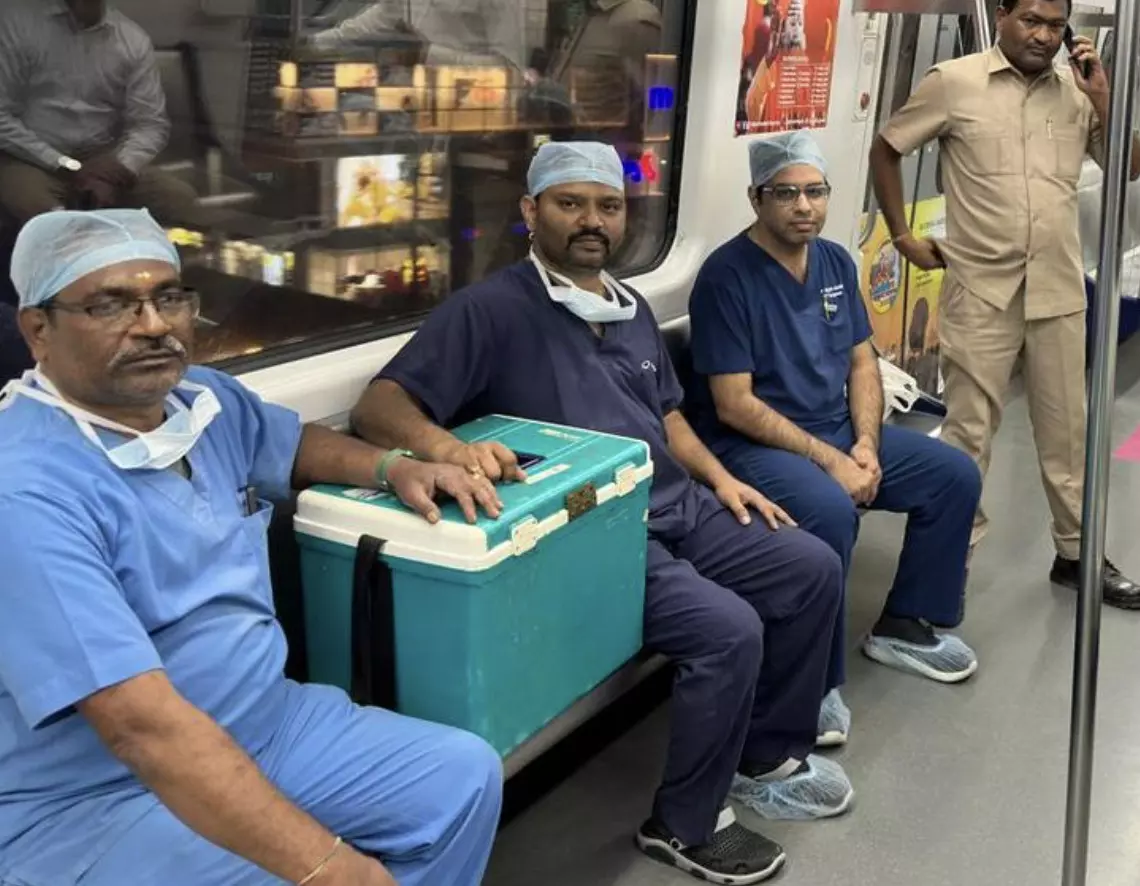 Modern infrastructure saves lives as accident victims organs transported via metro train and ORR Modern infrastructure saves lives as accident victims organs transported via metro train and ORR
